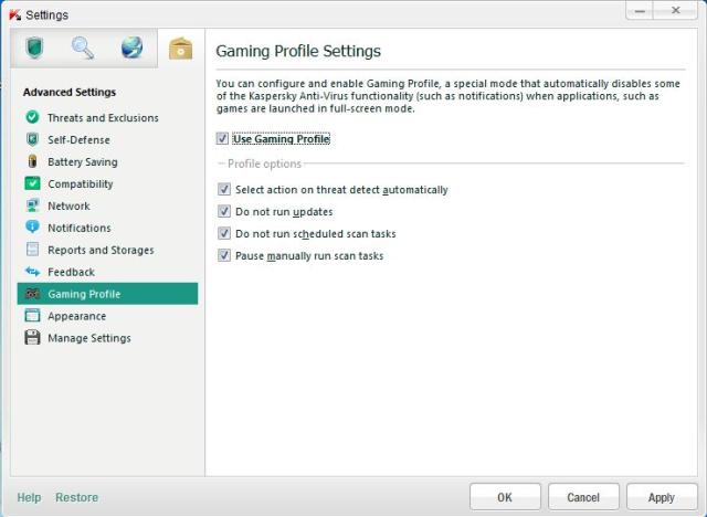 Gaming Profile