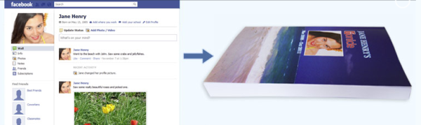 Turn your Facebook profile into a book