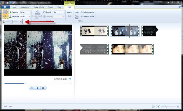 Windows Live Movie Player Volume