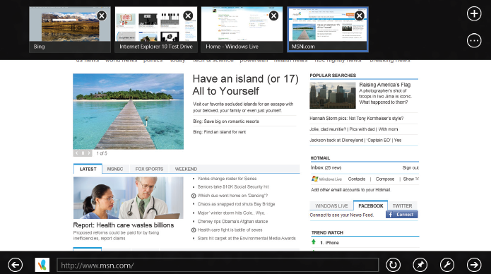 Internet Explorer 10 for Metro