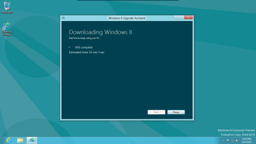 upgrading Windows 8 Comsumer Preview to Windows 8 Release preview