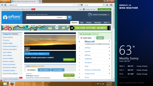 Windows 8 Metro multitasking