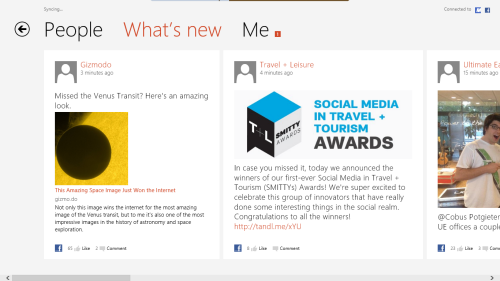 Windows 8 people hub