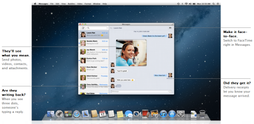 OS X Mountain Lion Messages