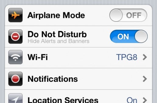 Do not disturb iOS 6