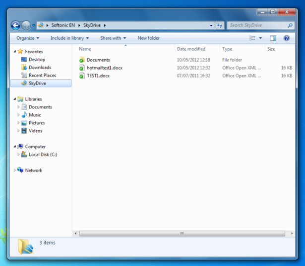 Back up to the dedicated folder