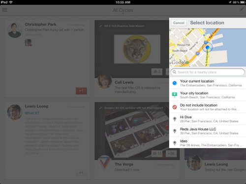 Google+ for iPad