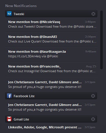 Pokki's new notification interface
