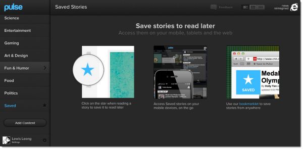 pulse.me save list