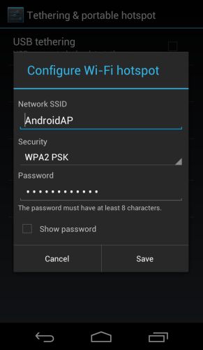 Choose name and password