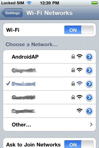 Access the WiFi hotspot