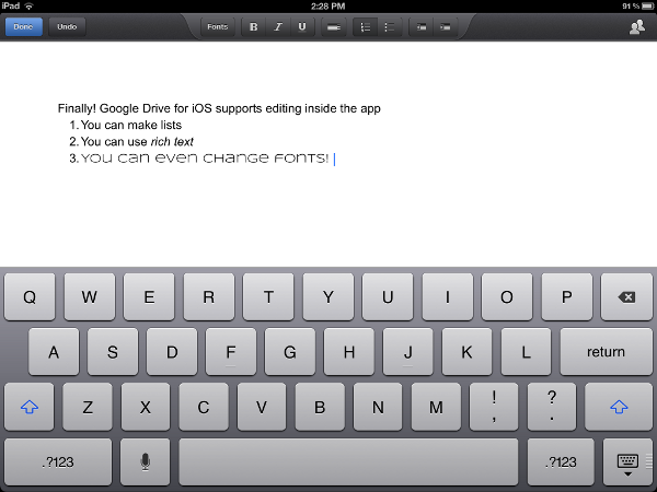 google drive for ipad