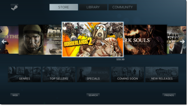 steam big picture interface