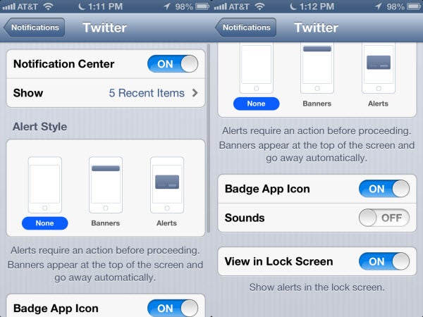 Apple iOS 6 iPhone Nofitications