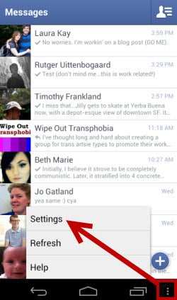 Click the Settings button to change your location preferences
