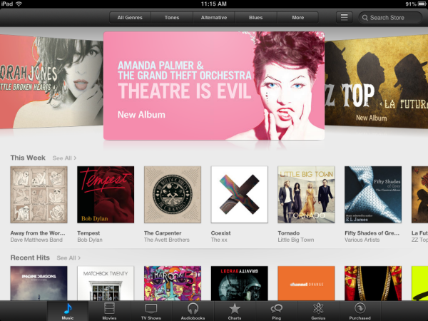 iOS 5 App store on iPad