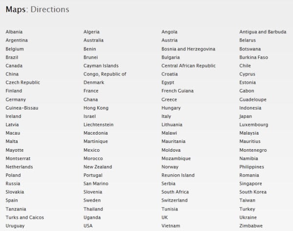 iOS 6 Maps directions