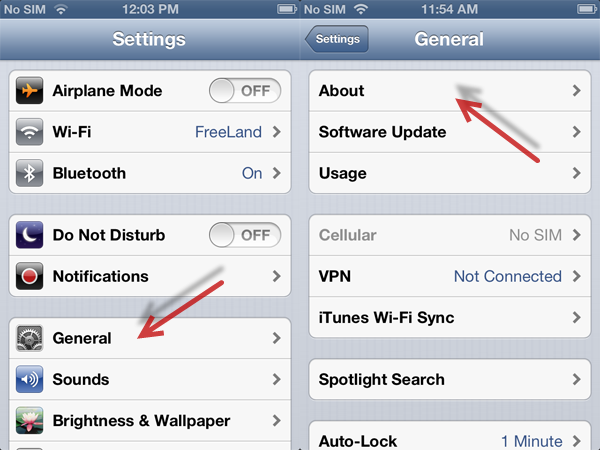 ios settings ios settings