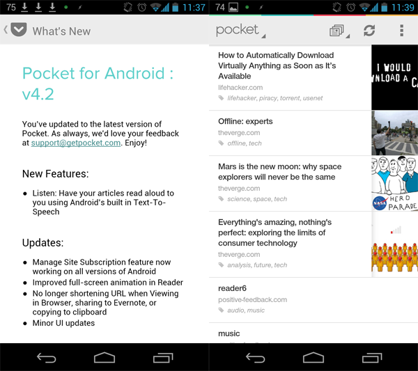 pocket for android