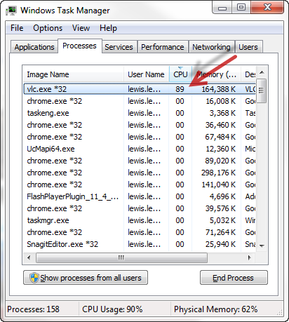 vlc system resources