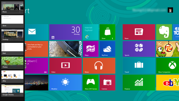 Windows 8 start menu