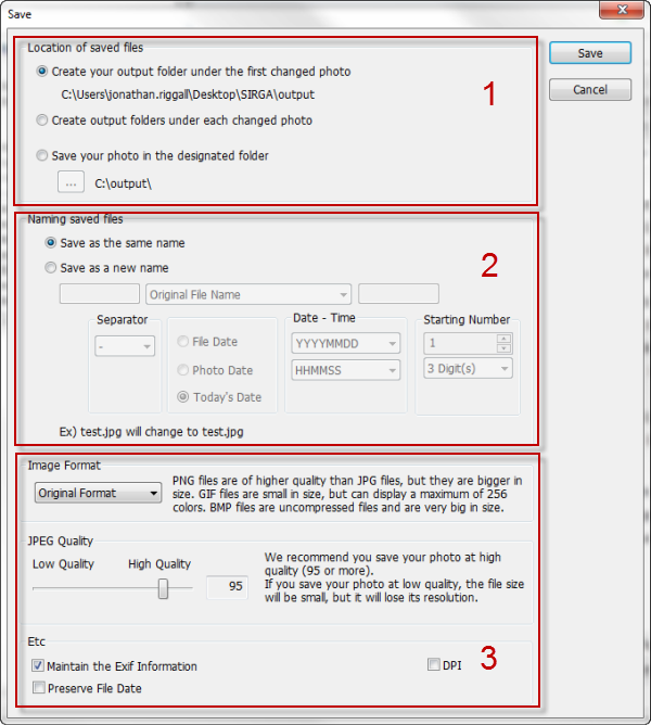 Photoscape converting