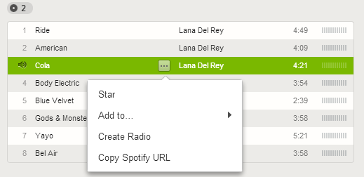 spotify menu button