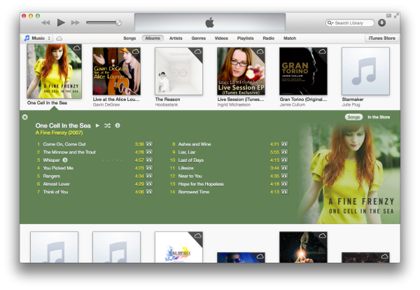 iTunes 11 icloud