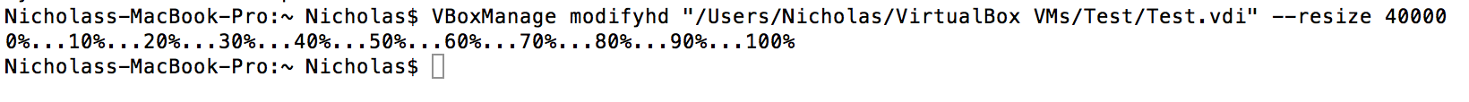 virtualbox terminal resize command