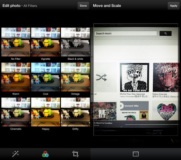 Twitter photo filters and crop scale