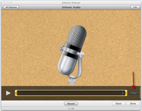 podcast publisher audio trim mac