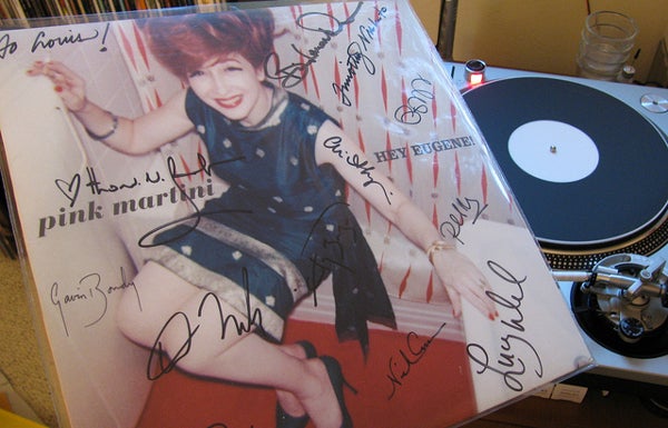 signed pink martini LP