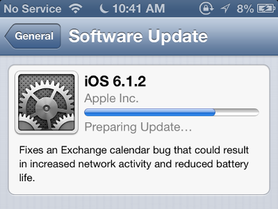iOS 6.1.2 update