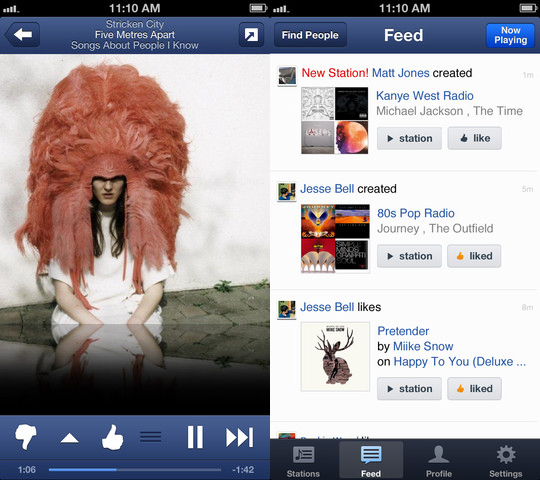pandora iOS app