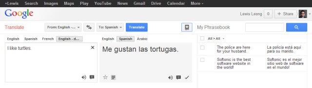 google translate phrasebook