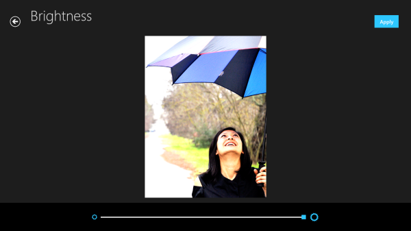 Brightness slider