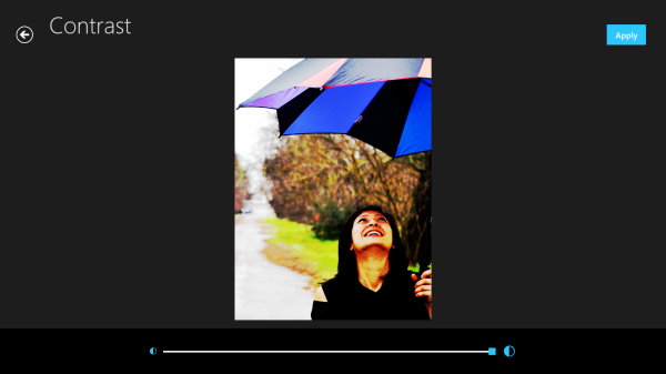 Contrast slider
