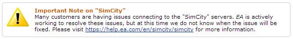amazon simcity warning