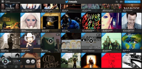 Twitter Music first opening