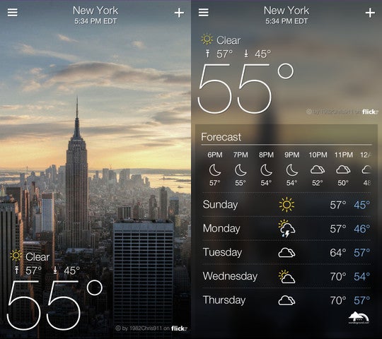 Yahoo weather Yahoo weather