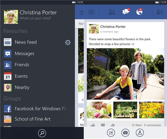 facebook beta windows phone combined