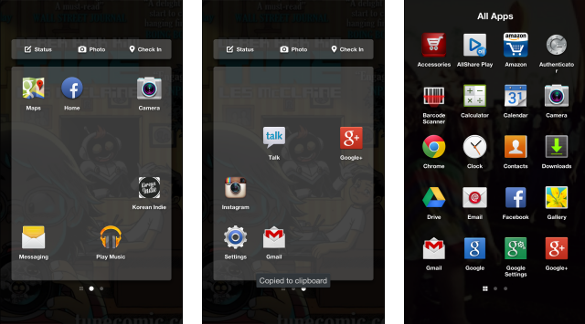 Facebook Home app launcher