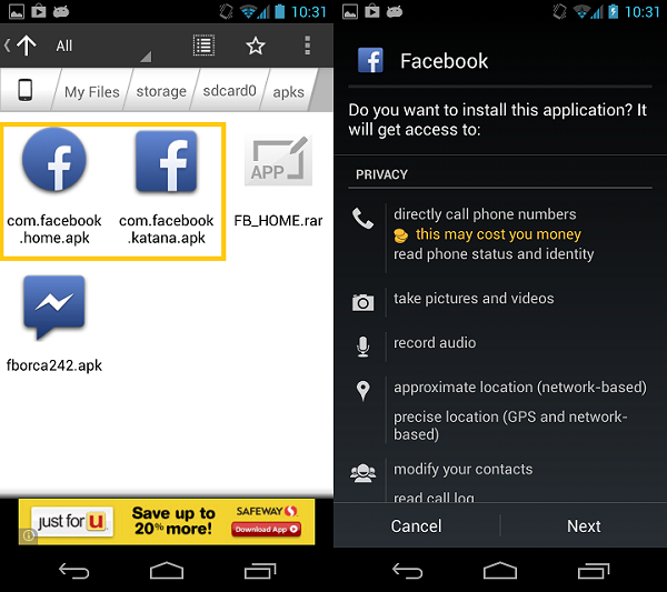 Installing Facebook Installing Facebook