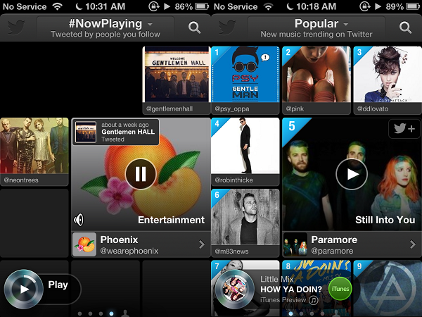 Twitter Music needs new features