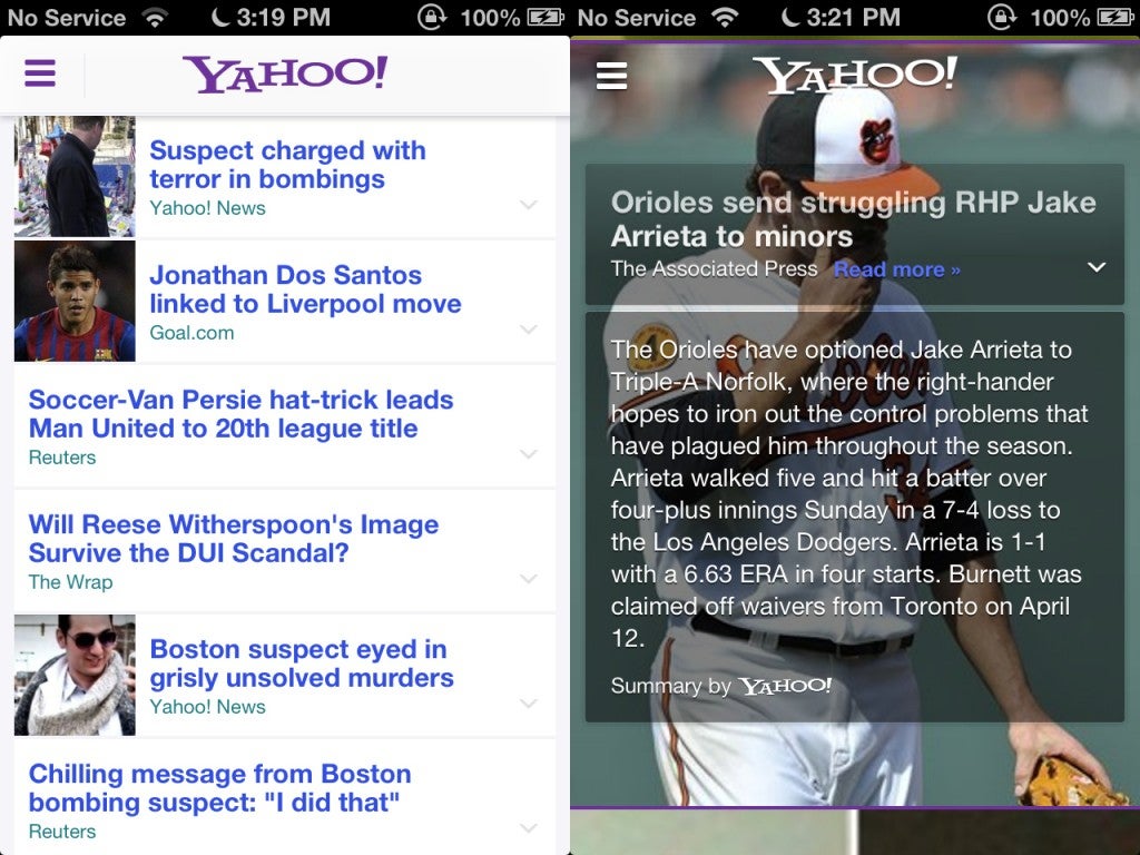 yahoo summly integration