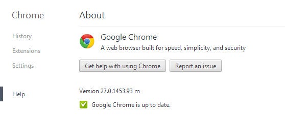 google chrome 27