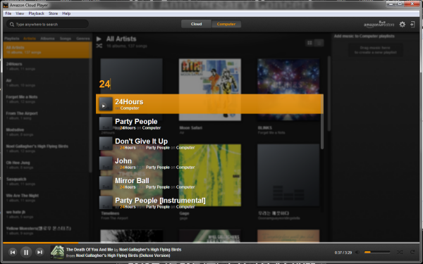 Amazon Cloud Player for PC search