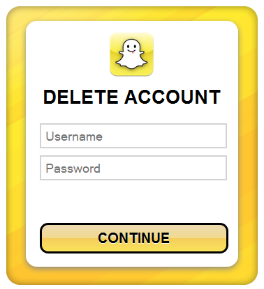 Delete you Snapchat account Delete you Snapchat account