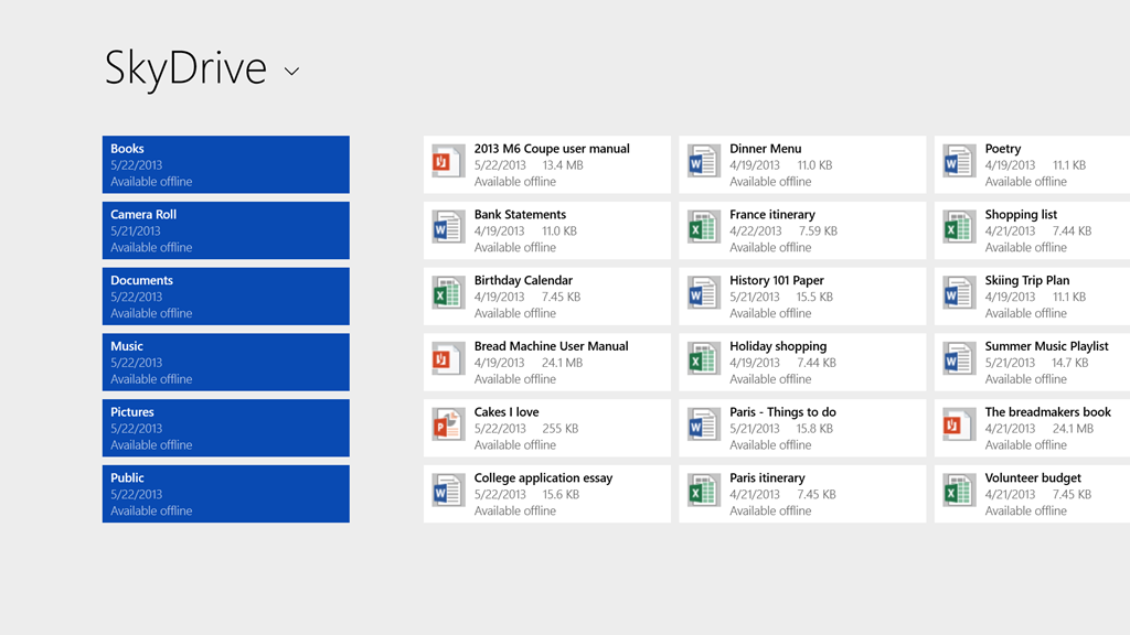 SkyDrive changes
