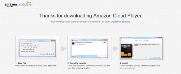 amazon cloud player install